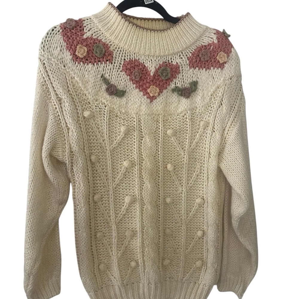 VTG CARRIAGE COURT Cable Knit Sweater